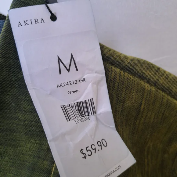 Akira Moss Green Distressed Velvet Cropped Jacket Size M - Picture 14 of 14